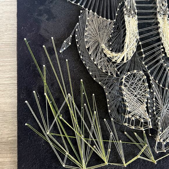 Elephant Vintage MID CENTURY 1978 "The Guardian" Sting Art COMPLETED Wall Art - Picture 5 of 7